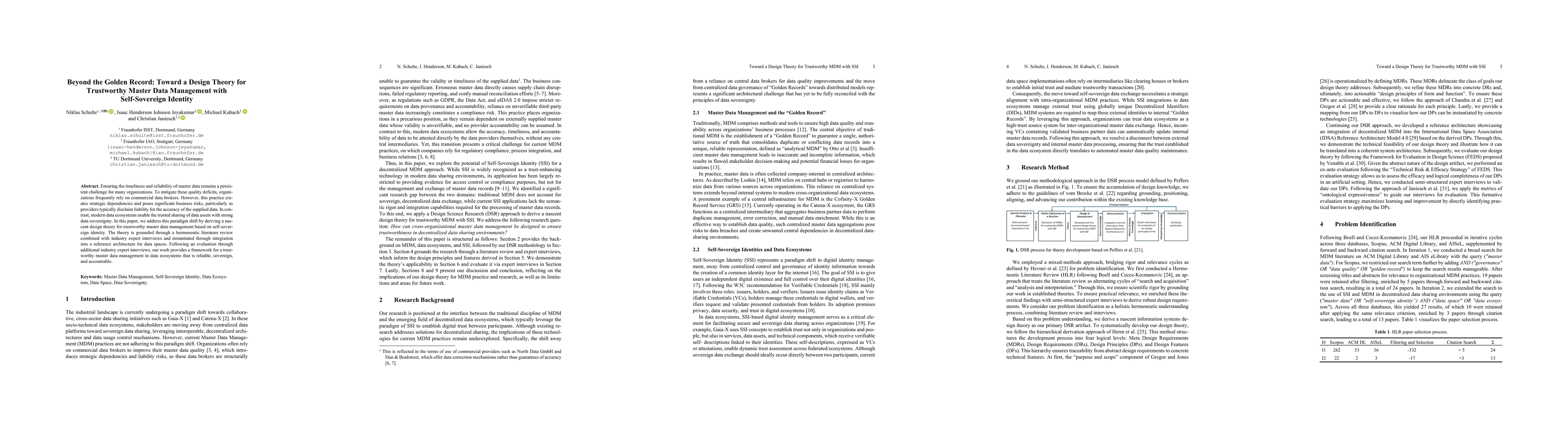 Thumbnail for Beyond the Golden Record: Toward a Design Theory for Trustworthy Master Data Management with Self-Sovereign Identity