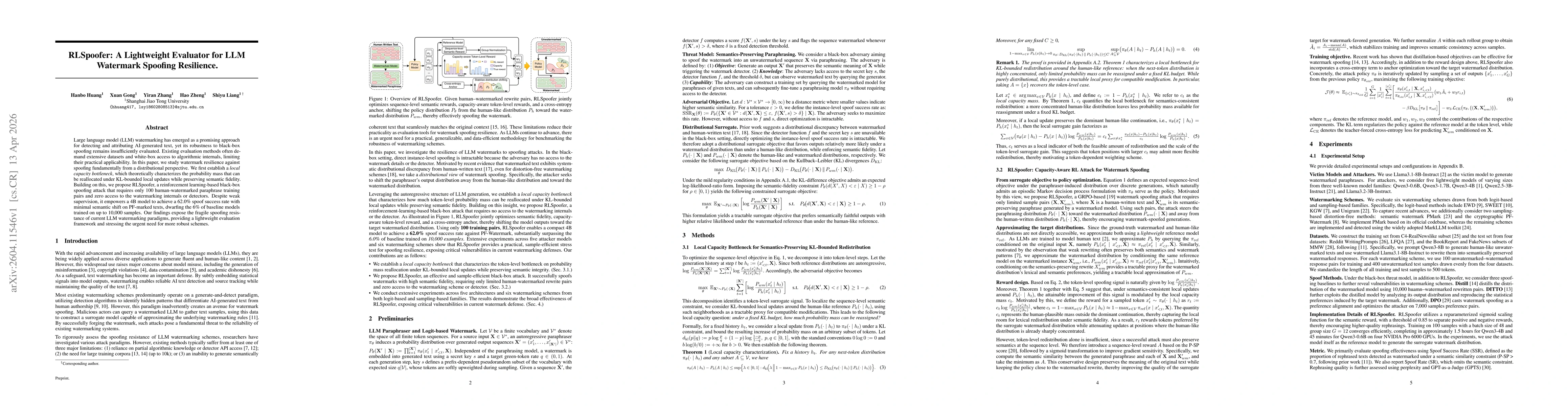 Thumbnail for RLSpoofer: A Lightweight Evaluator for LLM Watermark Spoofing Resilience