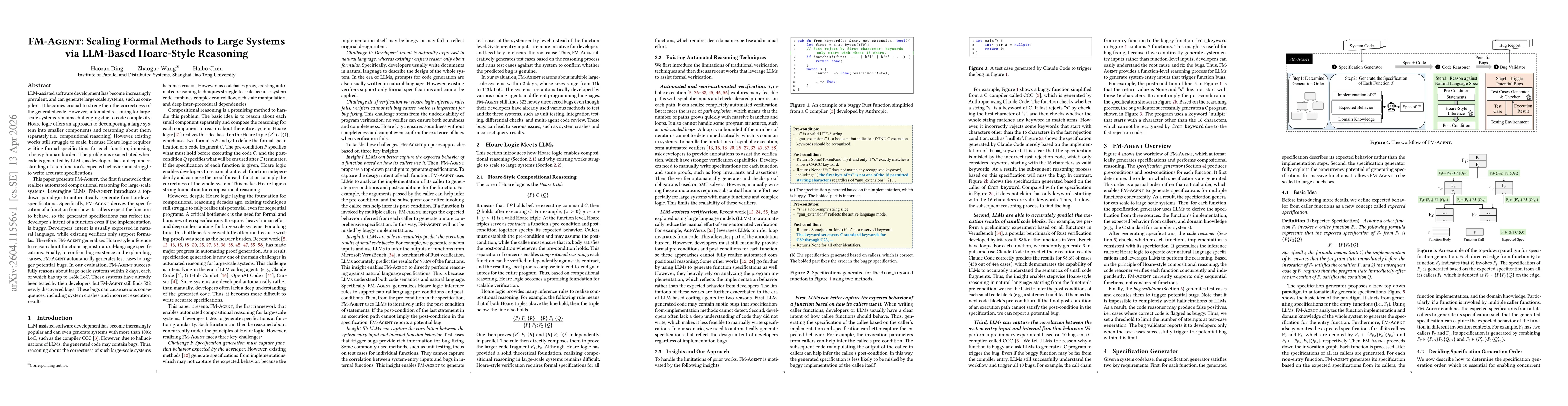 Thumbnail for FM-Agent: Scaling Formal Methods to Large Systems via LLM-Based Hoare-Style Reasoning