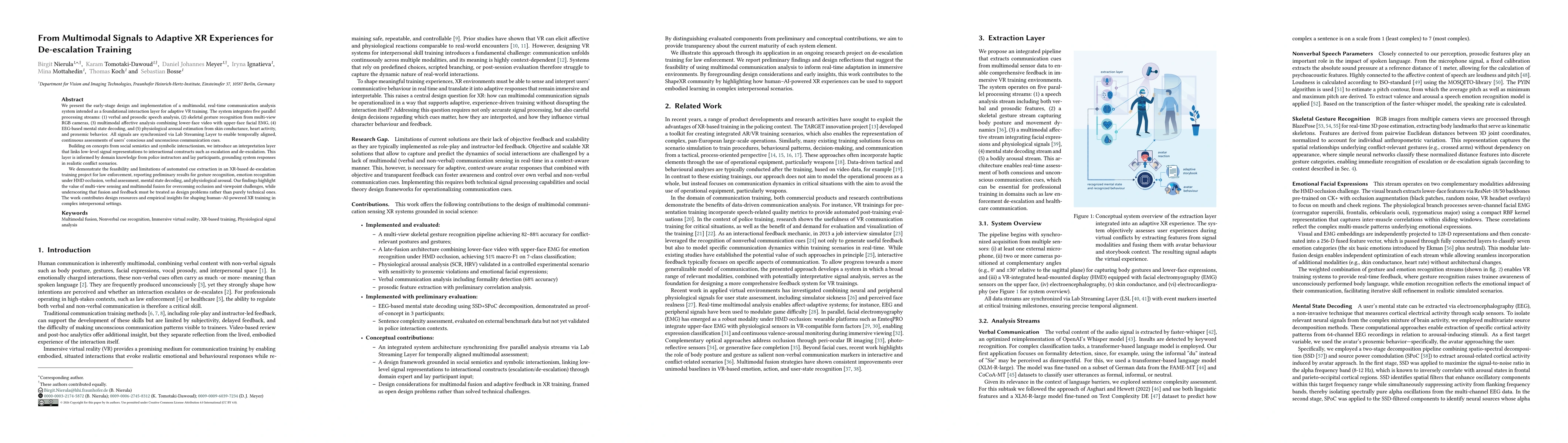 Thumbnail for From Multimodal Signals to Adaptive XR Experiences for De-escalation Training