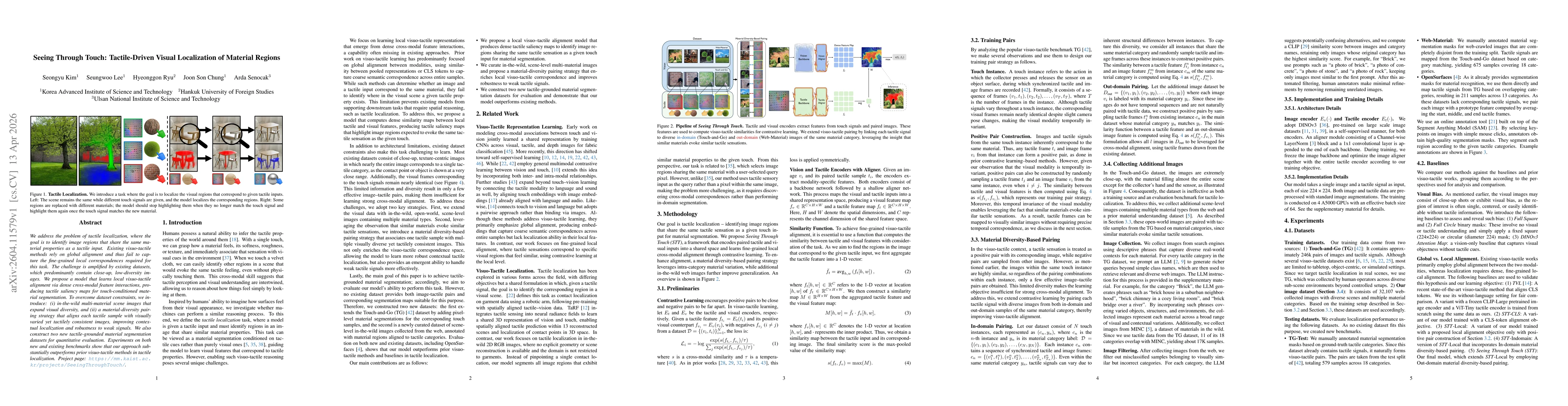 Thumbnail for Seeing Through Touch: Tactile-Driven Visual Localization of Material Regions