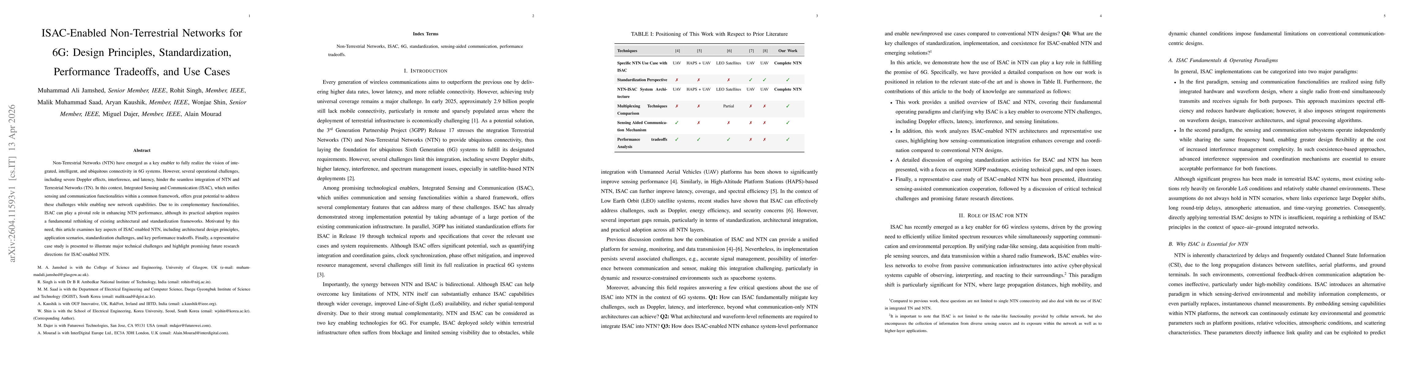 Thumbnail for ISAC-Enabled Non-Terrestrial Networks for 6G: Design Principles, Standardization, Performance Tradeoffs, and Use Cases