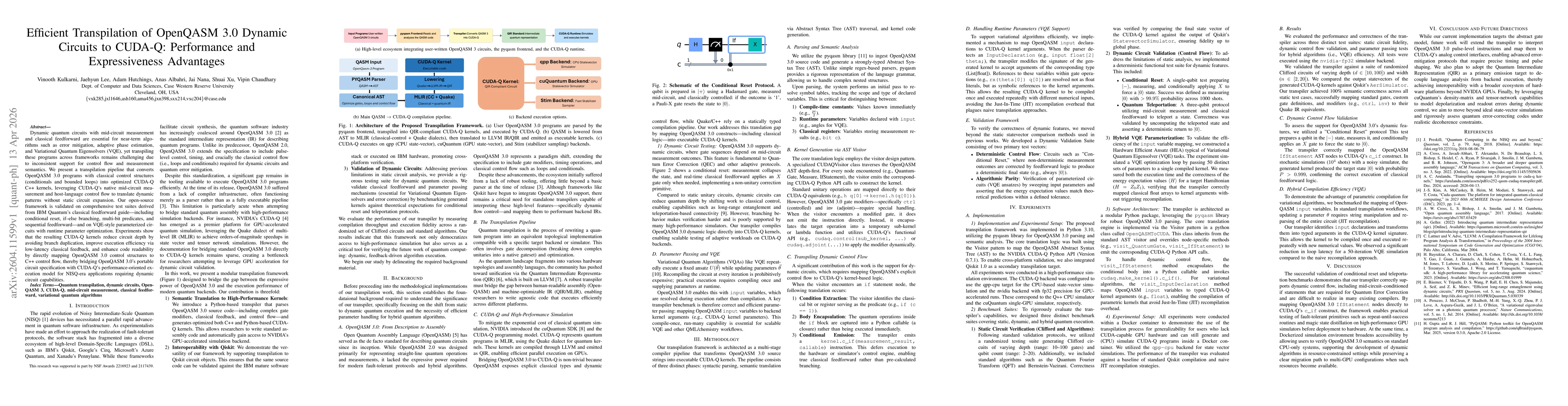 Thumbnail for Efficient Transpilation of OpenQASM 3.0 Dynamic Circuits to CUDA-Q: Performance and Expressiveness Advantages