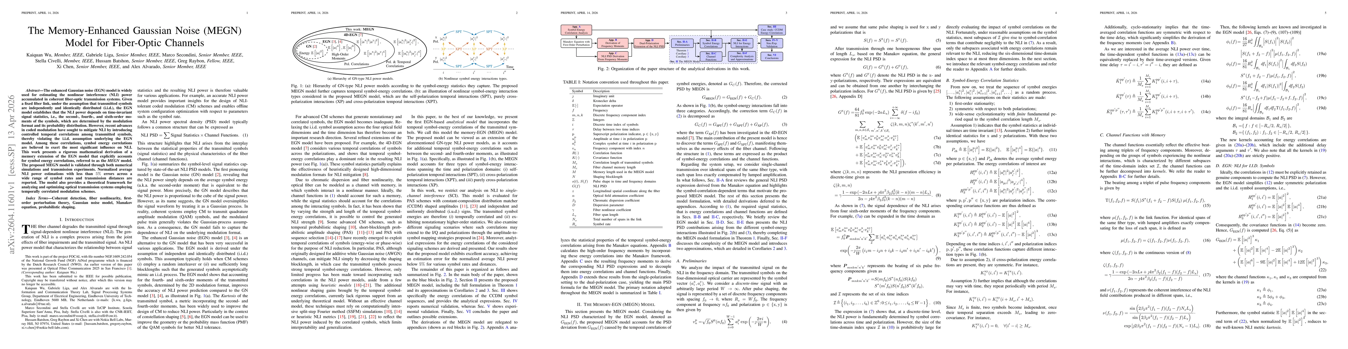 Thumbnail for The Memory-Enhanced Gaussian Noise (MEGN) Model for Fiber-Optic Channels