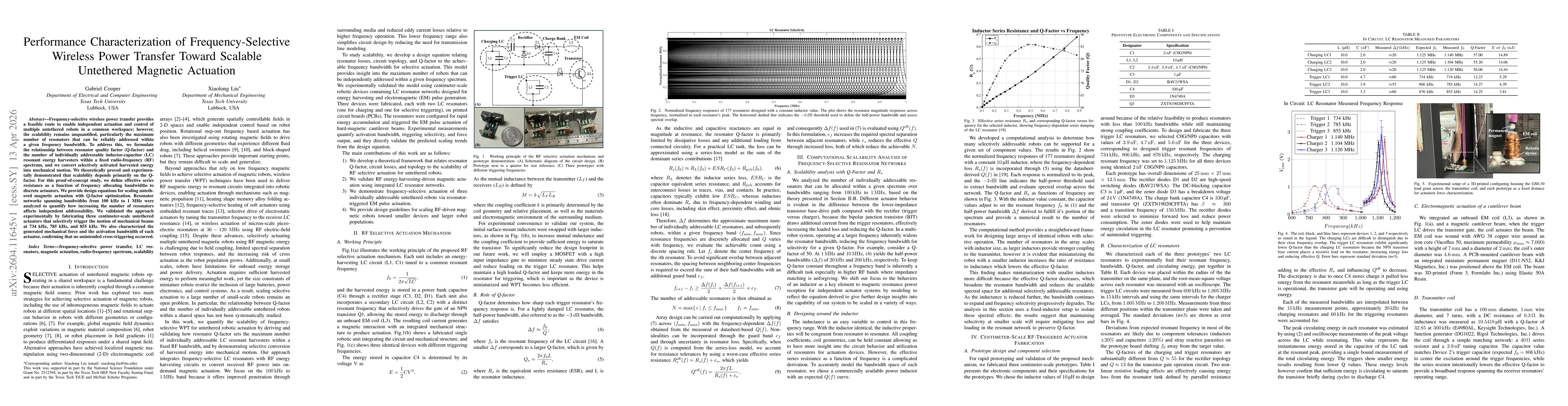 Thumbnail for Performance Characterization of Frequency-Selective Wireless Power Transfer Toward Scalable Untethered Magnetic Actuation