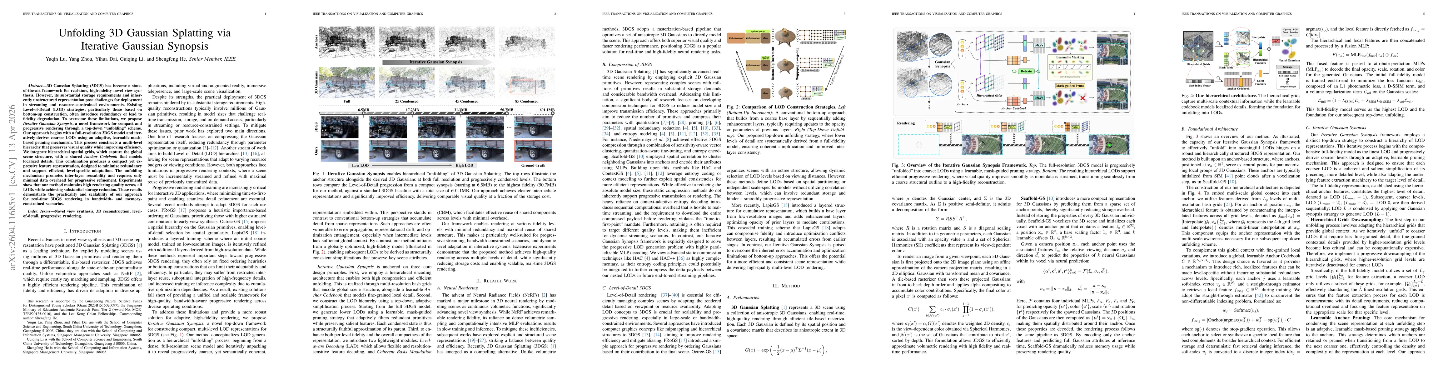 Thumbnail for Unfolding 3D Gaussian Splatting via Iterative Gaussian Synopsis