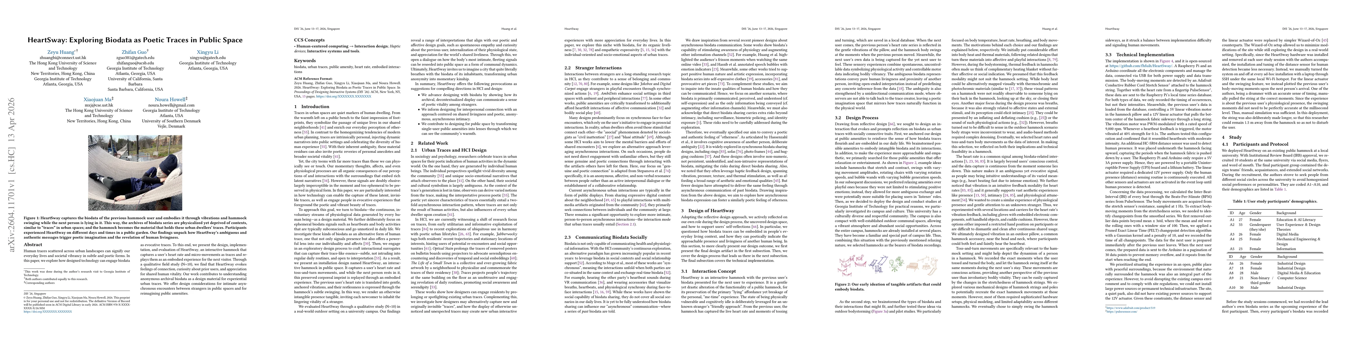 Thumbnail for HeartSway: Exploring Biodata as Poetic Traces in Public Space