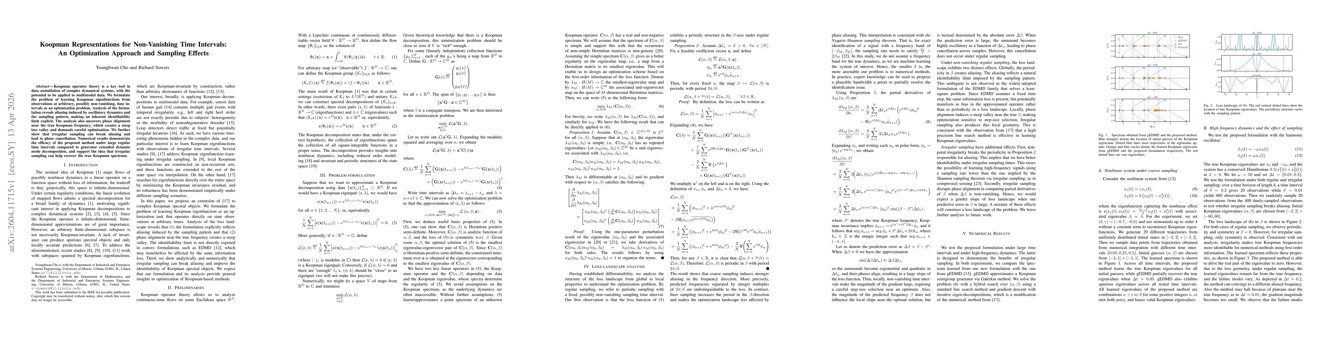 Thumbnail for Koopman Representations for Non-Vanishing Time Intervals: An Optimization Approach and Sampling Effects