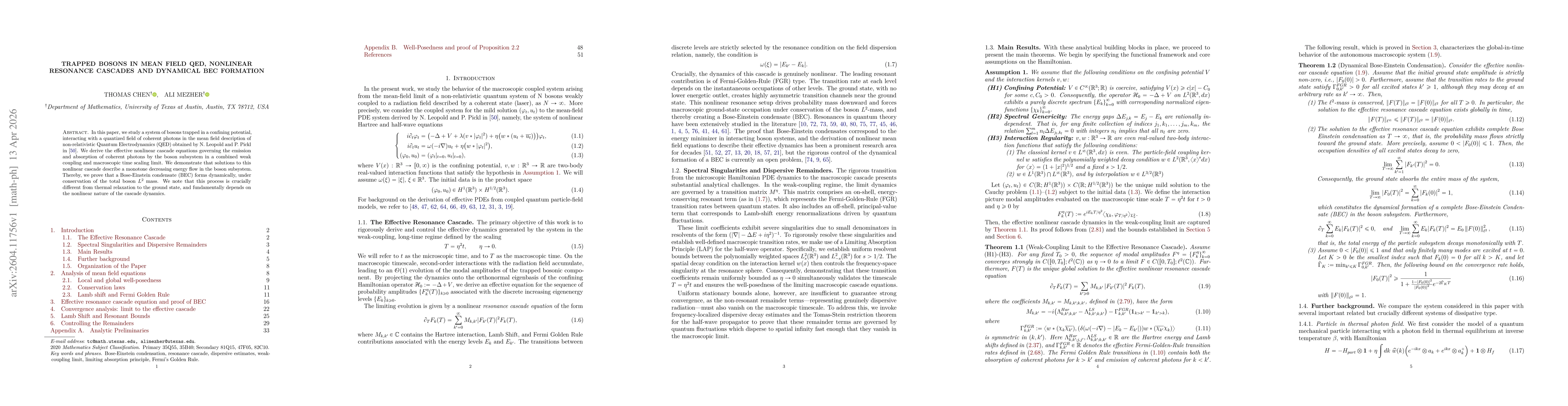 Thumbnail for Trapped bosons in mean field QED, nonlinear resonance cascades and dynamical BEC formation