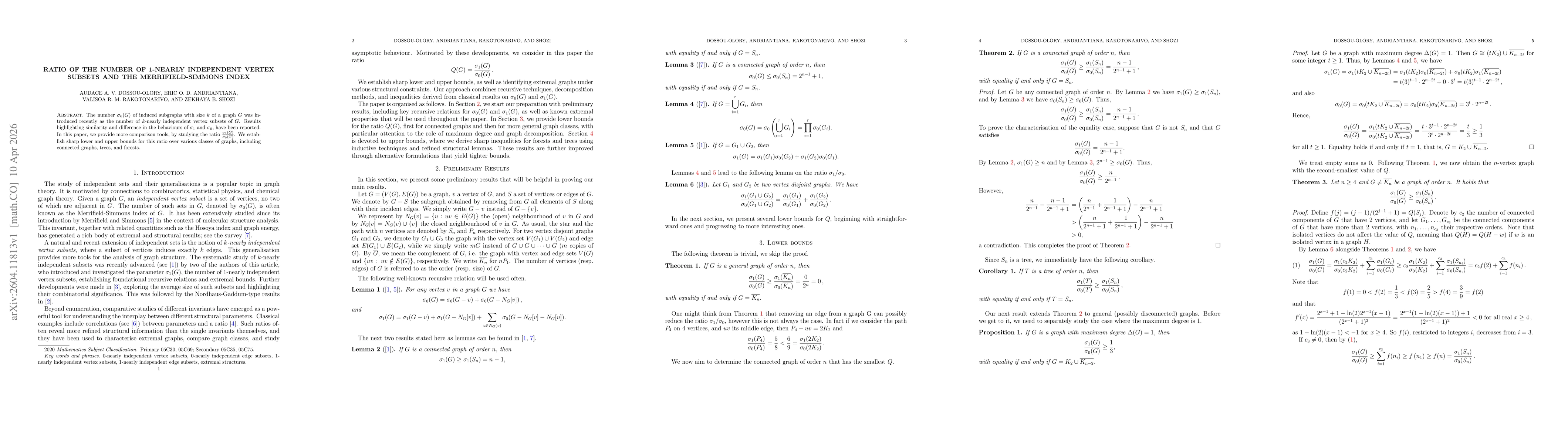 Thumbnail for Ratio of the number of $\mathbf{1}$-nearly independent vertex subsets and the Merrifield-Simmons index