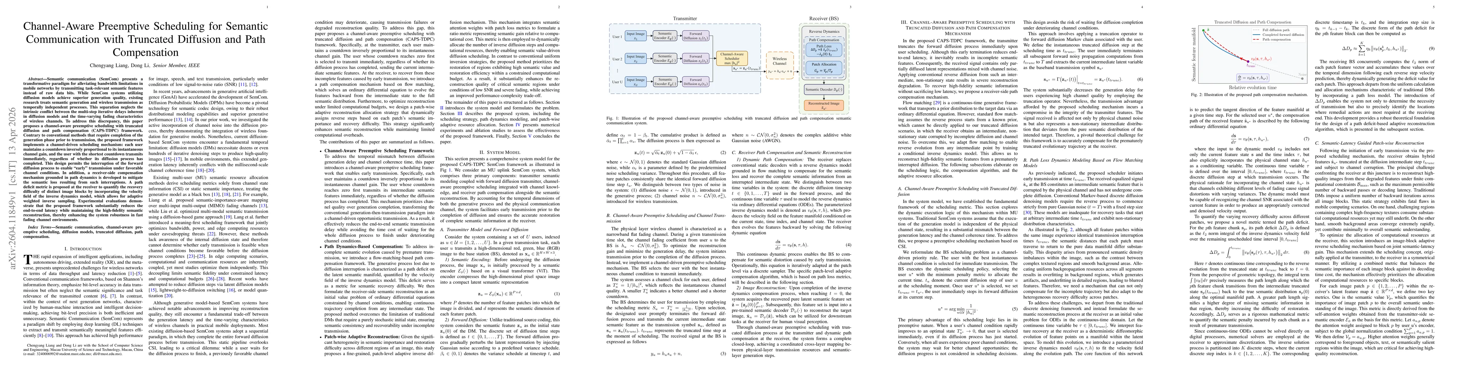 Thumbnail for Channel-Aware Preemptive Scheduling for Semantic Communication with Truncated Diffusion and Path Compensation