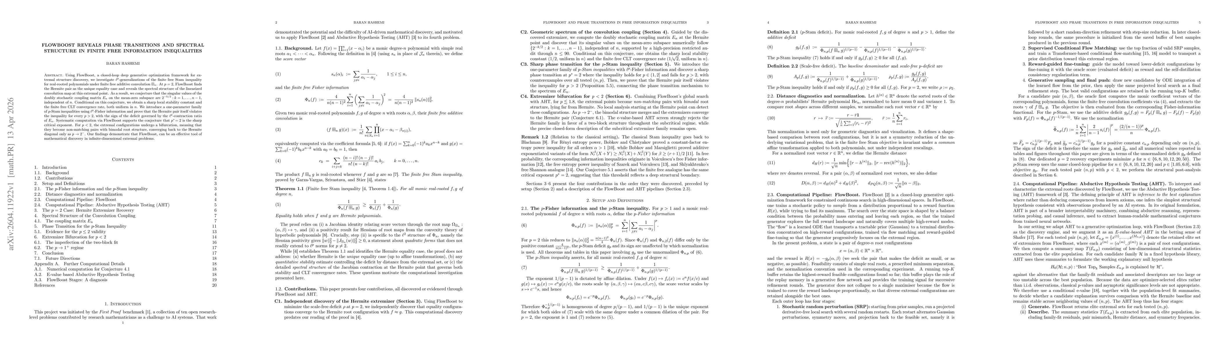 Thumbnail for FlowBoost Reveals Phase Transitions and Spectral Structure in Finite Free Information Inequalities