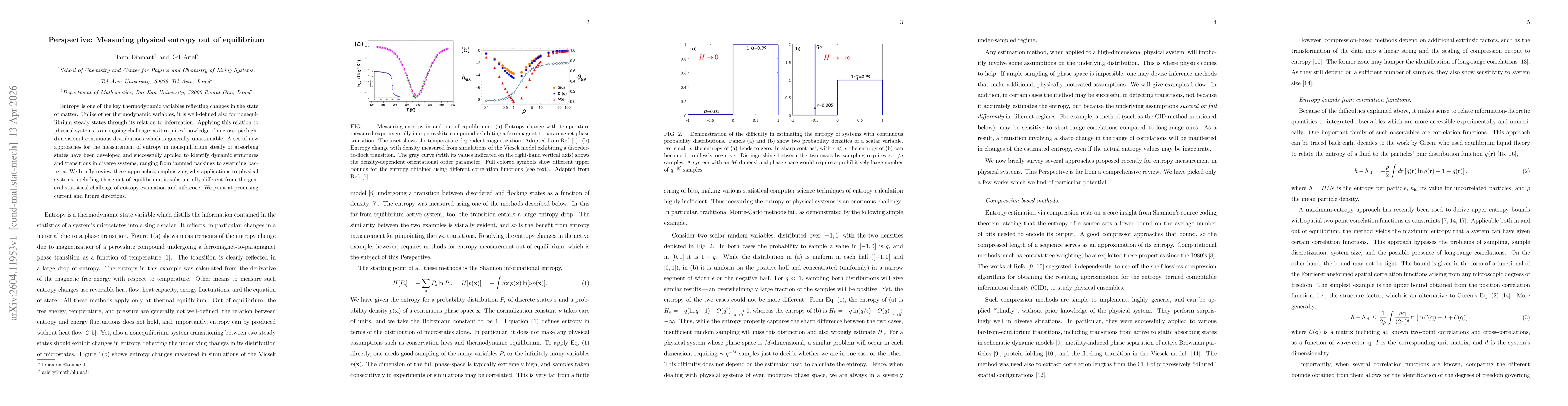 Thumbnail for Perspective: Measuring physical entropy out of equilibrium