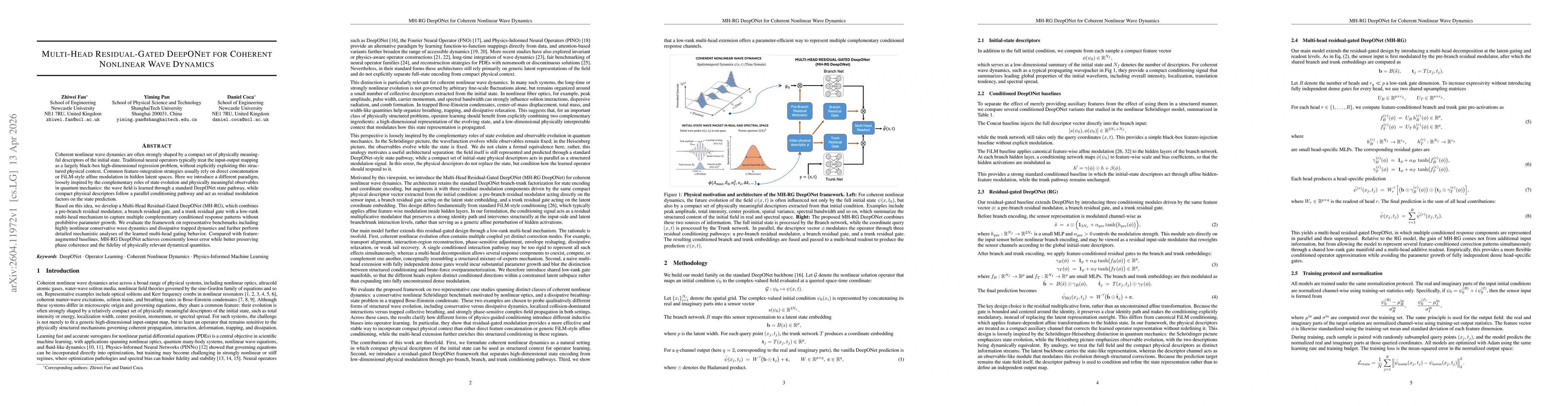 Thumbnail for Multi-Head Residual-Gated DeepONet for Coherent Nonlinear Wave Dynamics