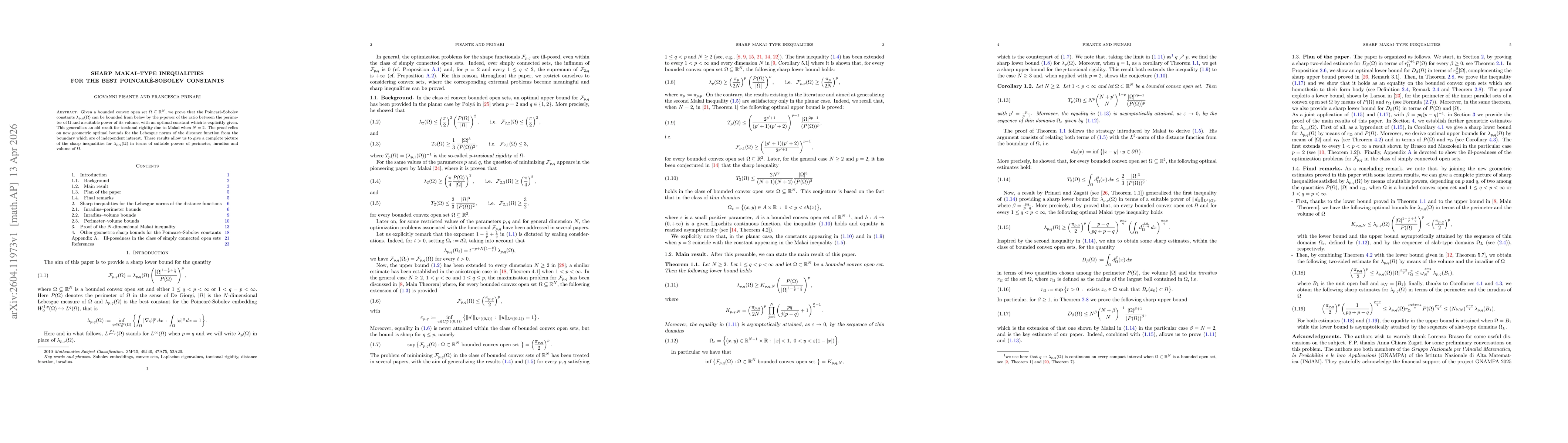 Thumbnail for Sharp Makai-type inequalities for the best Poincaré-Sobolev constants