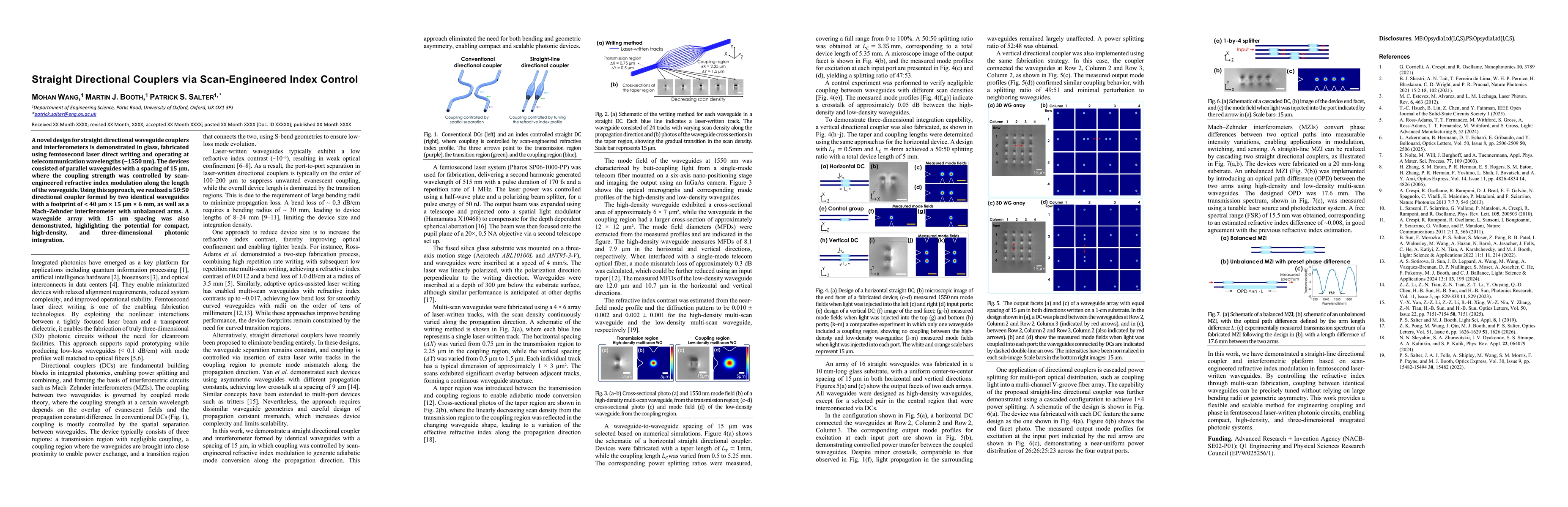 Thumbnail for Straight Directional Couplers via Scan-Engineered Index Control