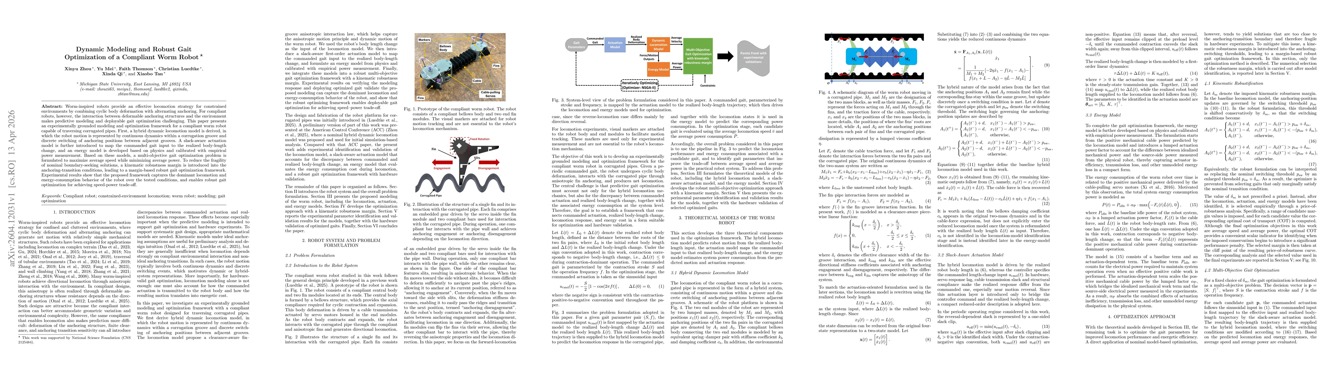 Thumbnail for Dynamic Modeling and Robust Gait Optimization of a Compliant Worm Robot