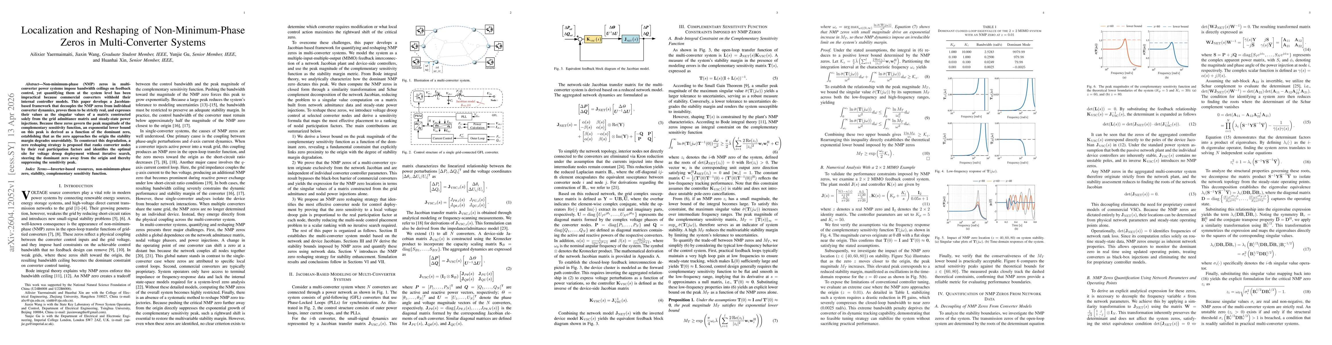 Thumbnail for Localization and Reshaping of Non-Minimum-Phase Zeros in Multi-Converter Systems