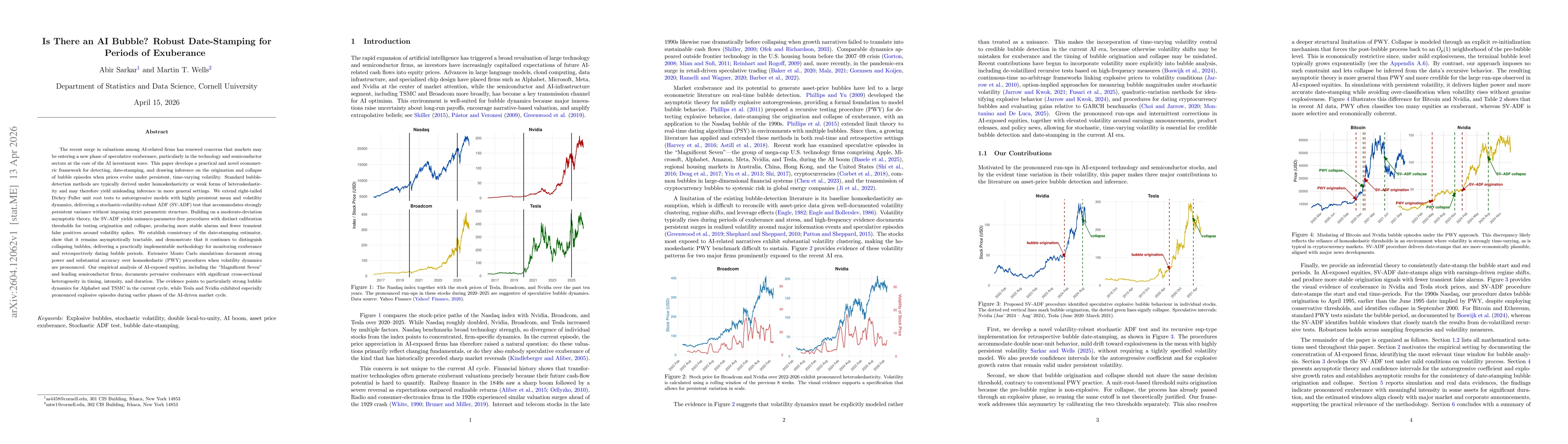 Thumbnail for Is There an AI Bubble? Robust Date-Stamping for Periods of Exuberance