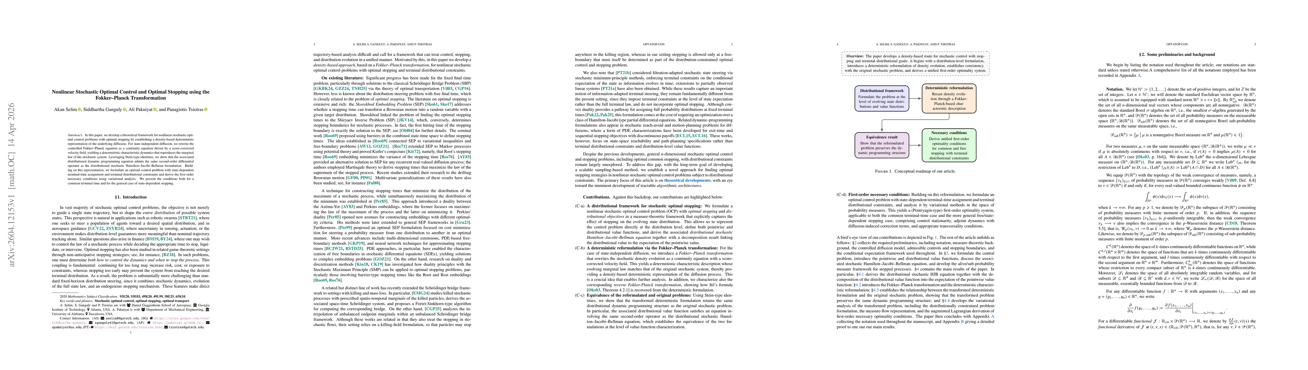 Thumbnail for Nonlinear Stochastic Optimal Control and Optimal Stopping using the Fokker-Planck Transformation