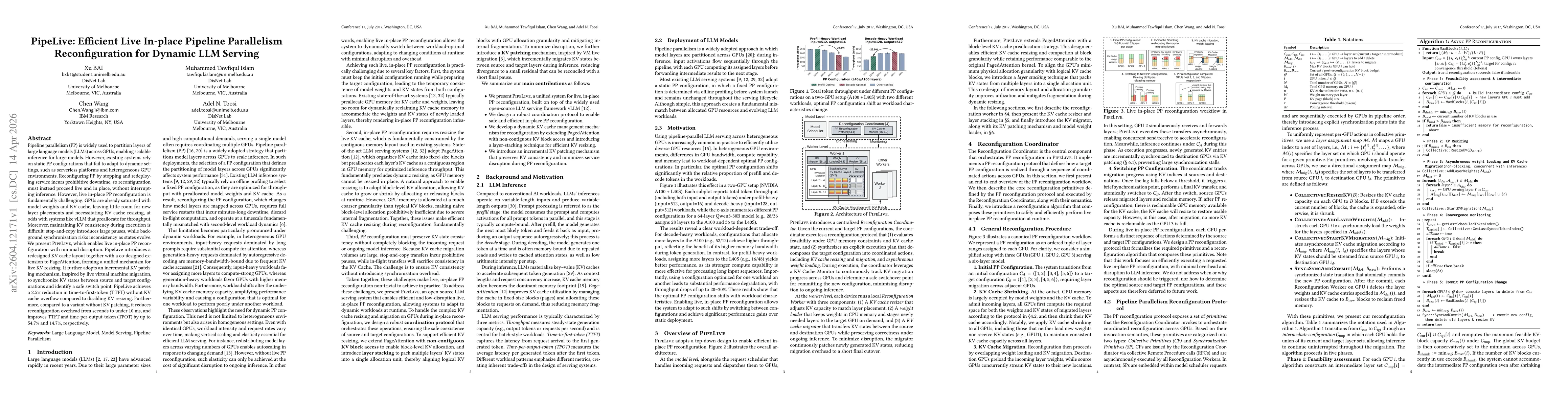 Thumbnail for PipeLive: Efficient Live In-place Pipeline Parallelism Reconfiguration for Dynamic LLM Serving