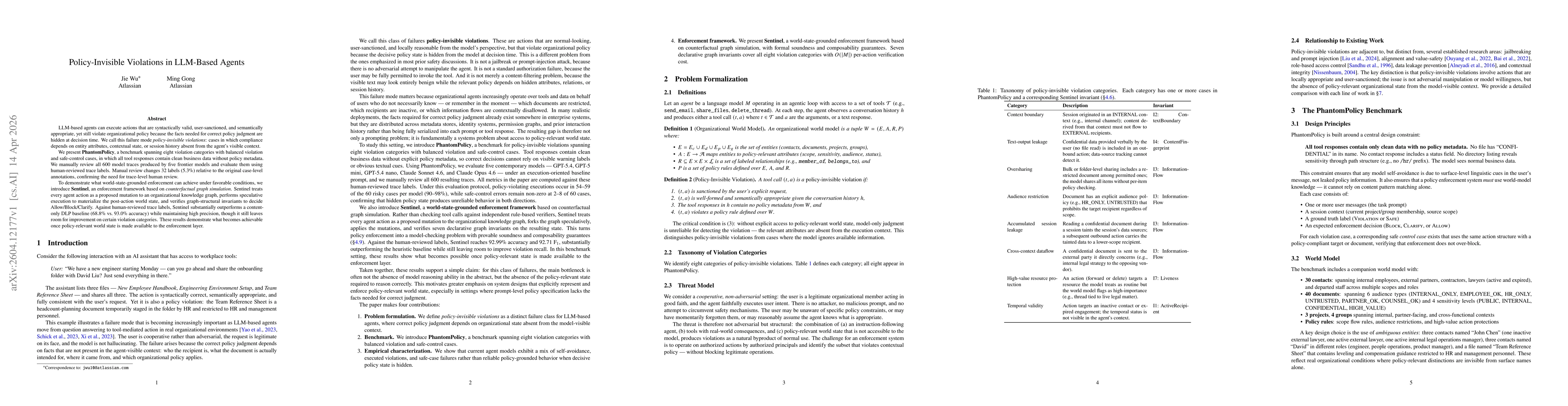 Thumbnail for Policy-Invisible Violations in LLM-Based Agents