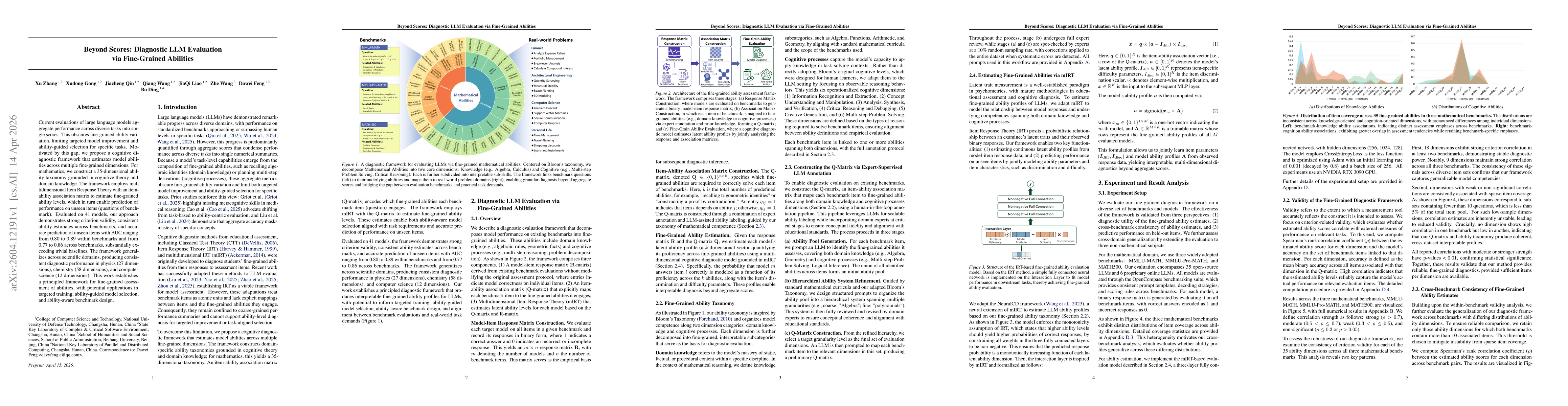 Thumbnail for Beyond Scores: Diagnostic LLM Evaluation via Fine-Grained Abilities
