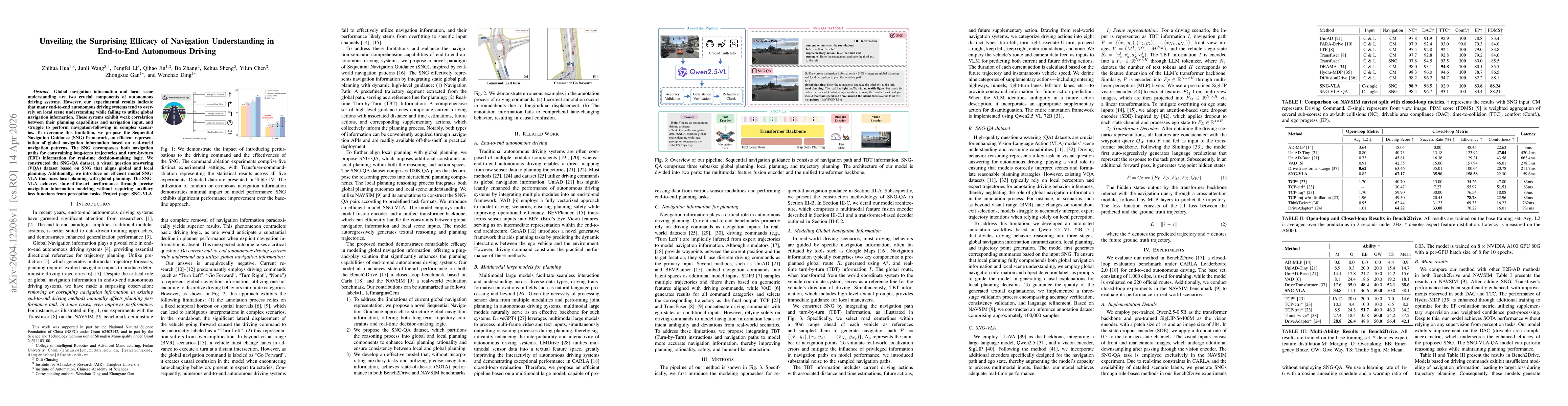 Thumbnail for Unveiling the Surprising Efficacy of Navigation Understanding in End-to-End Autonomous Driving