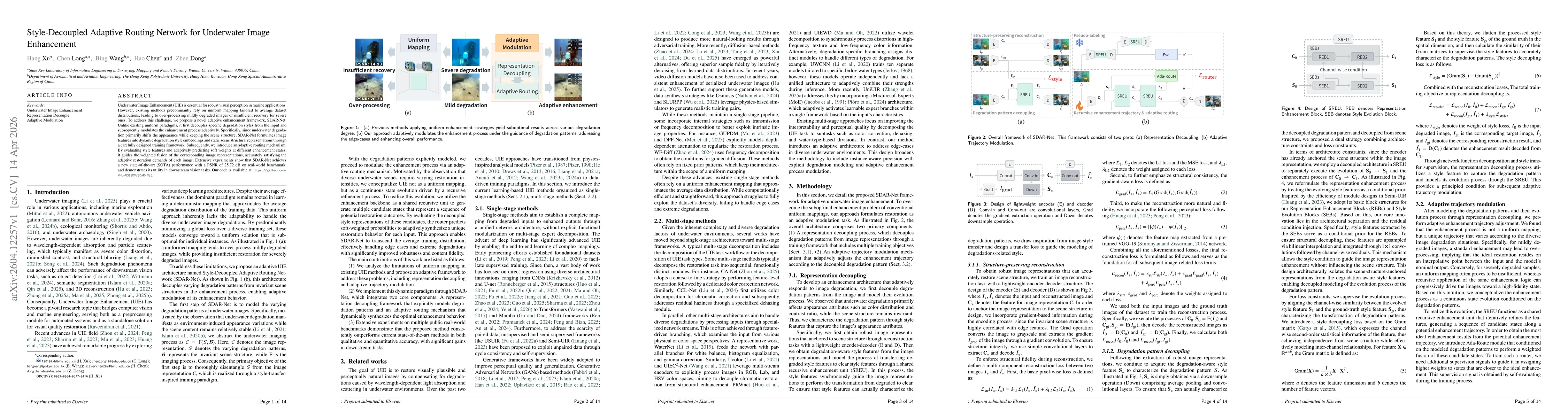 Thumbnail for Style-Decoupled Adaptive Routing Network for Underwater Image Enhancement
