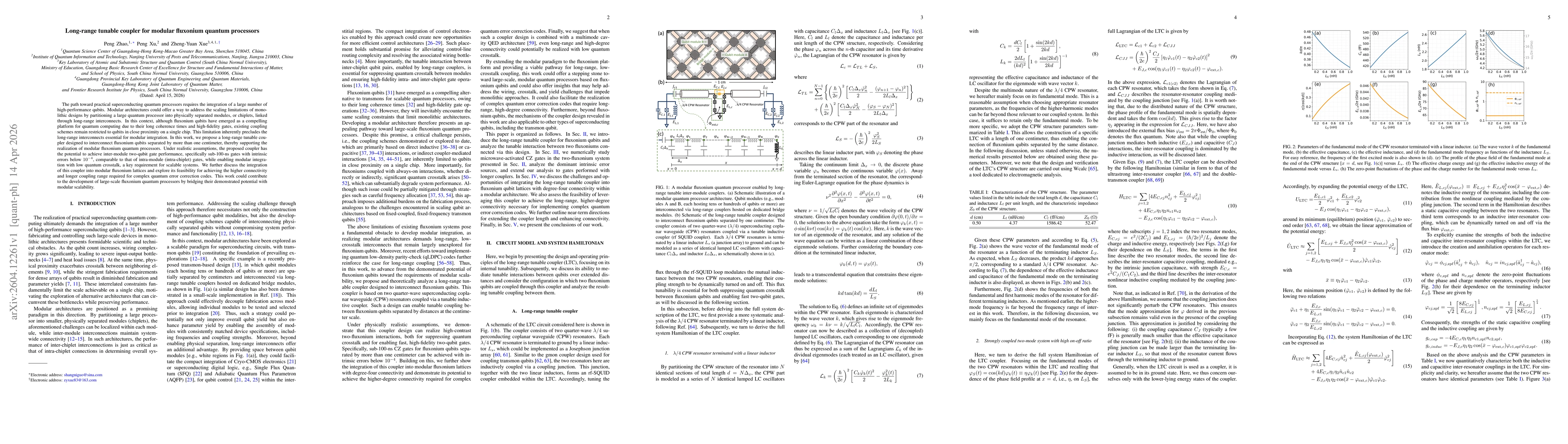 Thumbnail for Long-range tunable coupler for modular fluxonium quantum processors