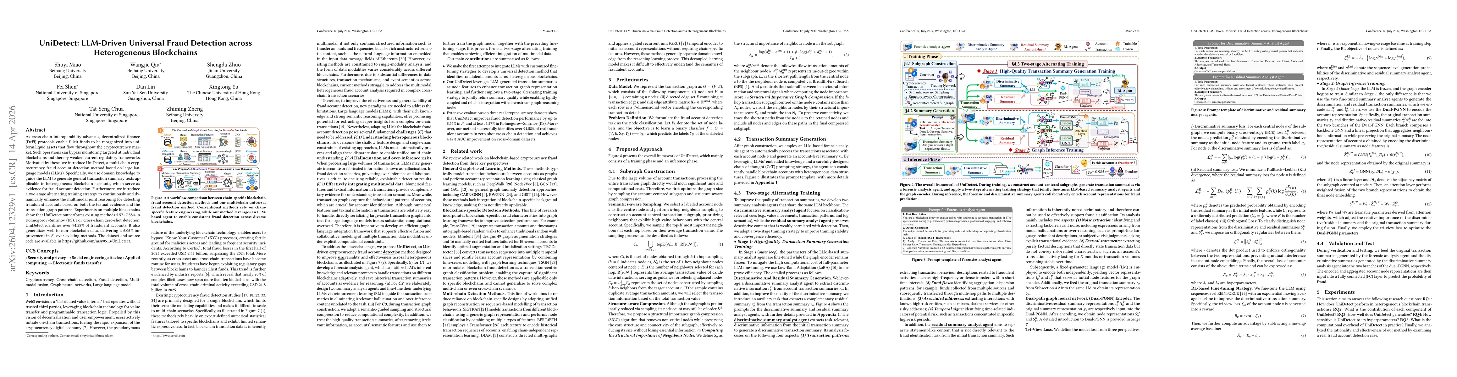 Thumbnail for UniDetect: LLM-Driven Universal Fraud Detection across Heterogeneous Blockchains