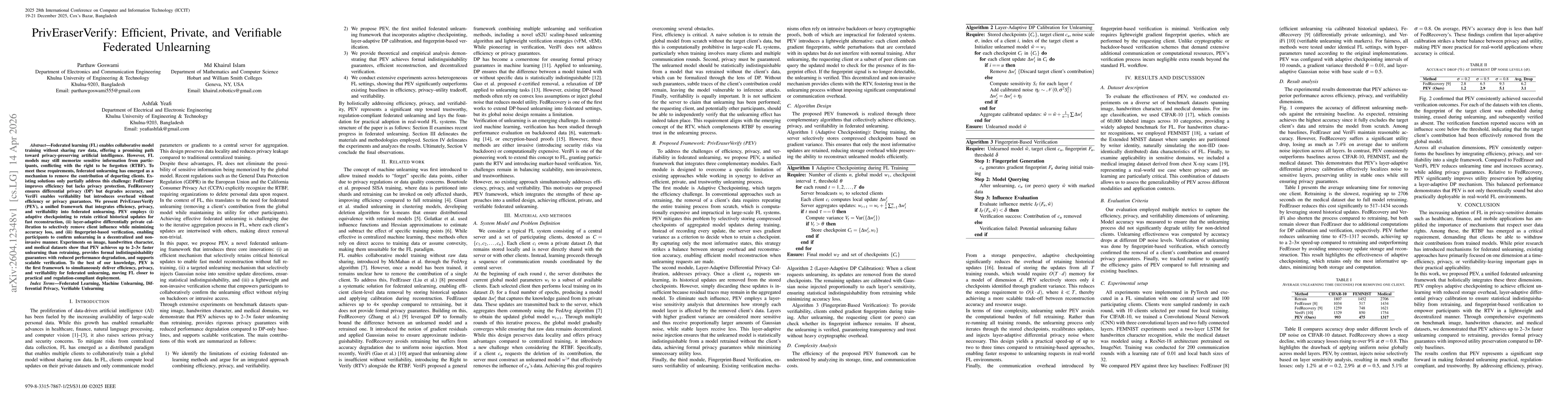 Thumbnail for PrivEraserVerify: Efficient, Private, and Verifiable Federated Unlearning
