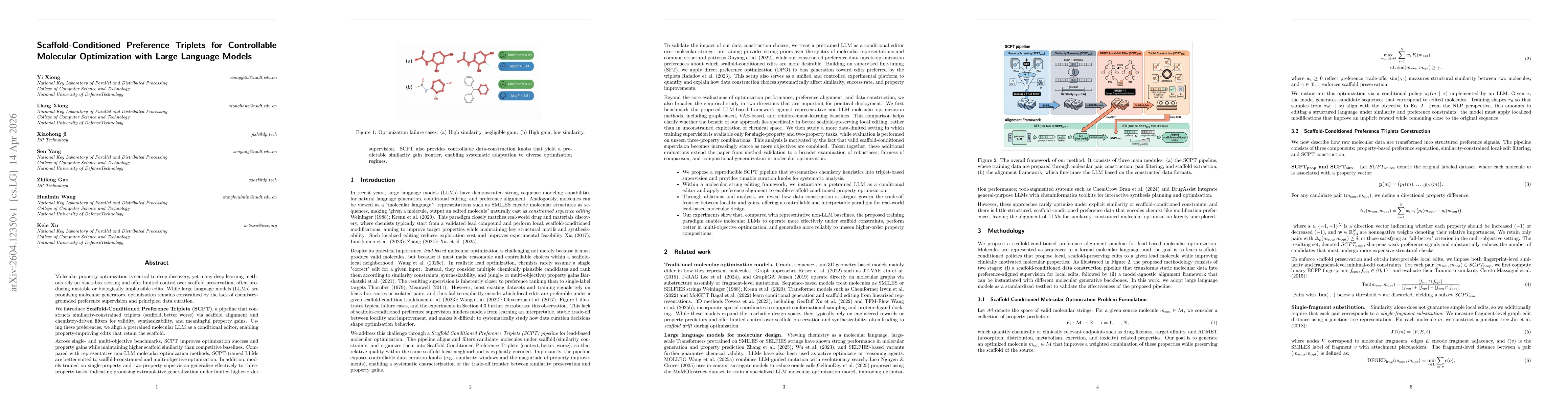 Thumbnail for Scaffold-Conditioned Preference Triplets for Controllable Molecular Optimization with Large Language Models