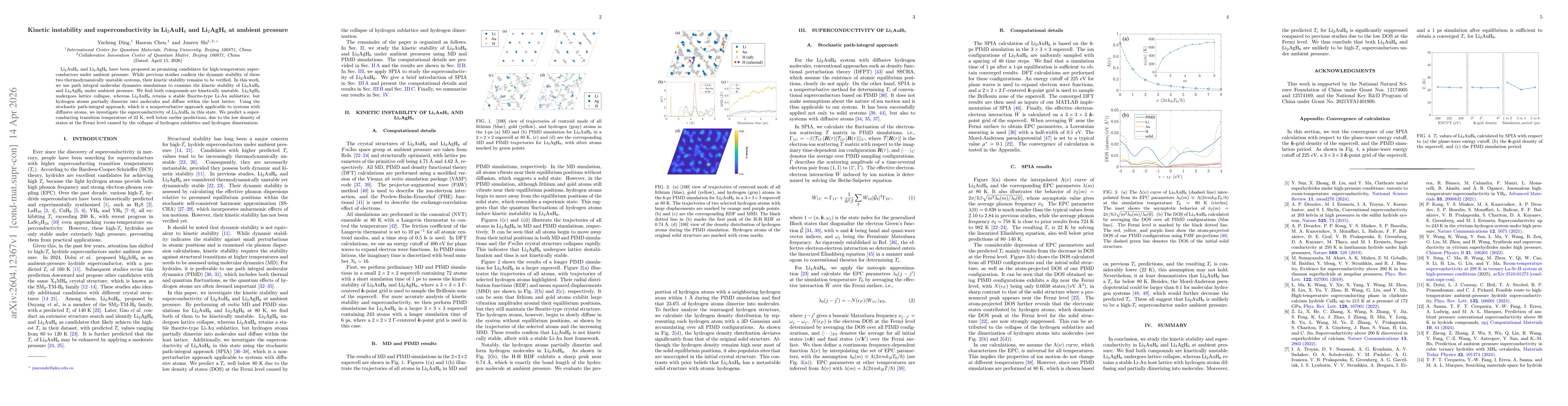Thumbnail for Kinetic instability and superconductivity in Li$_2$AuH$_6$ and Li$_2$AgH$_6$ at ambient pressure