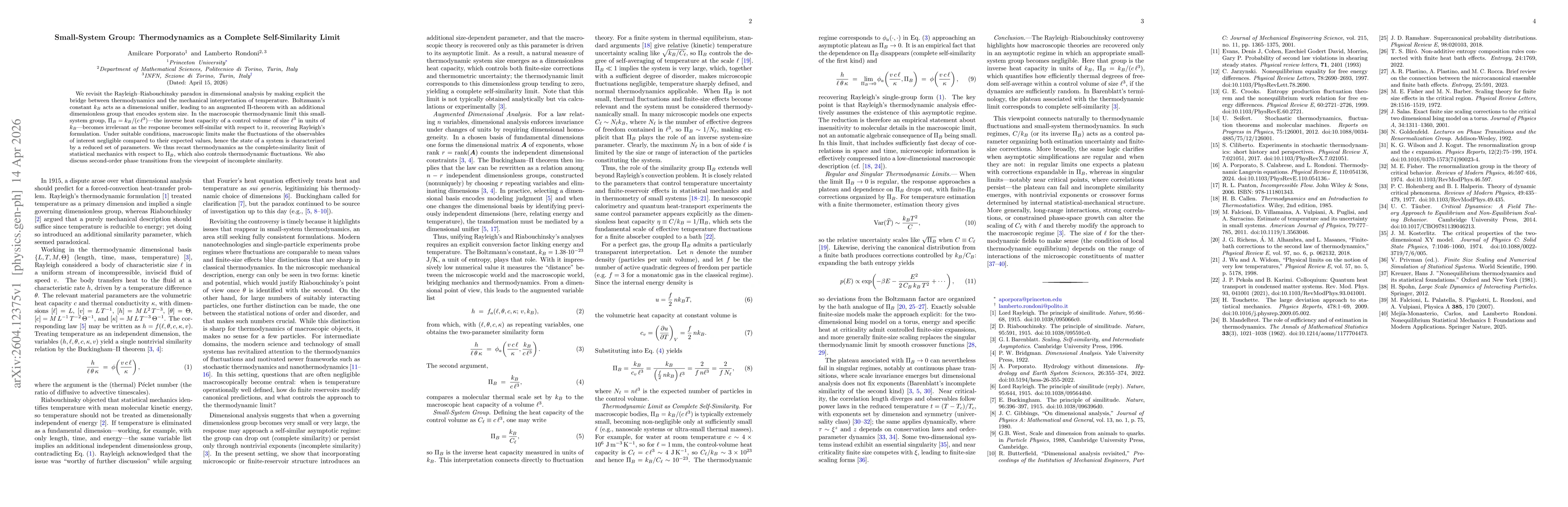 Thumbnail for Small-System Group: Thermodynamics as a Complete Self-Similarity Limit