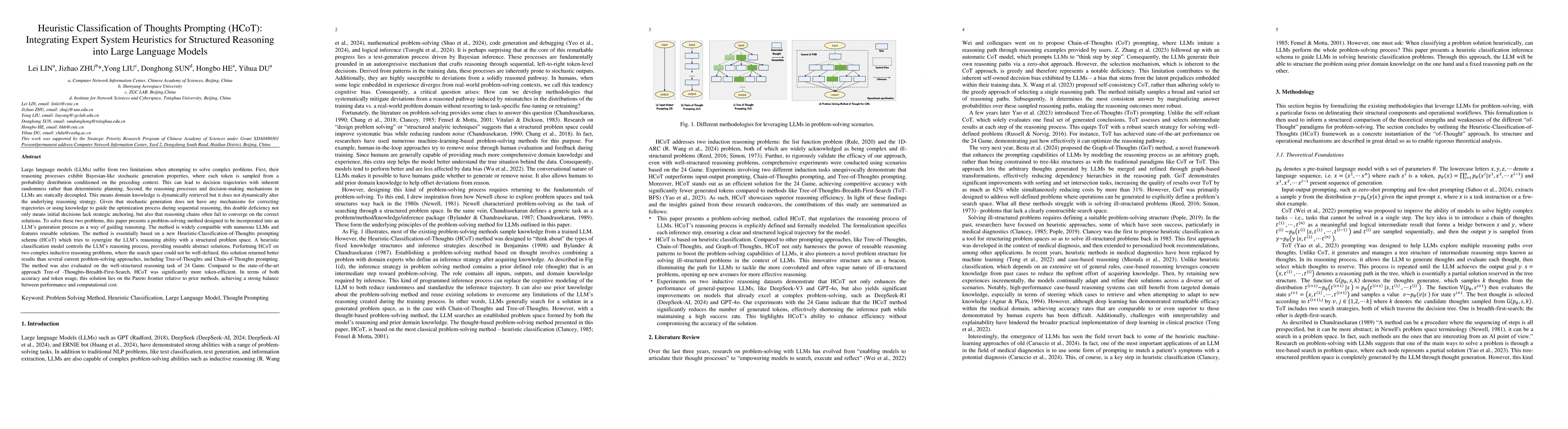 Thumbnail for Heuristic Classification of Thoughts Prompting (HCoT): Integrating Expert System Heuristics for Structured Reasoning into Large Language Models