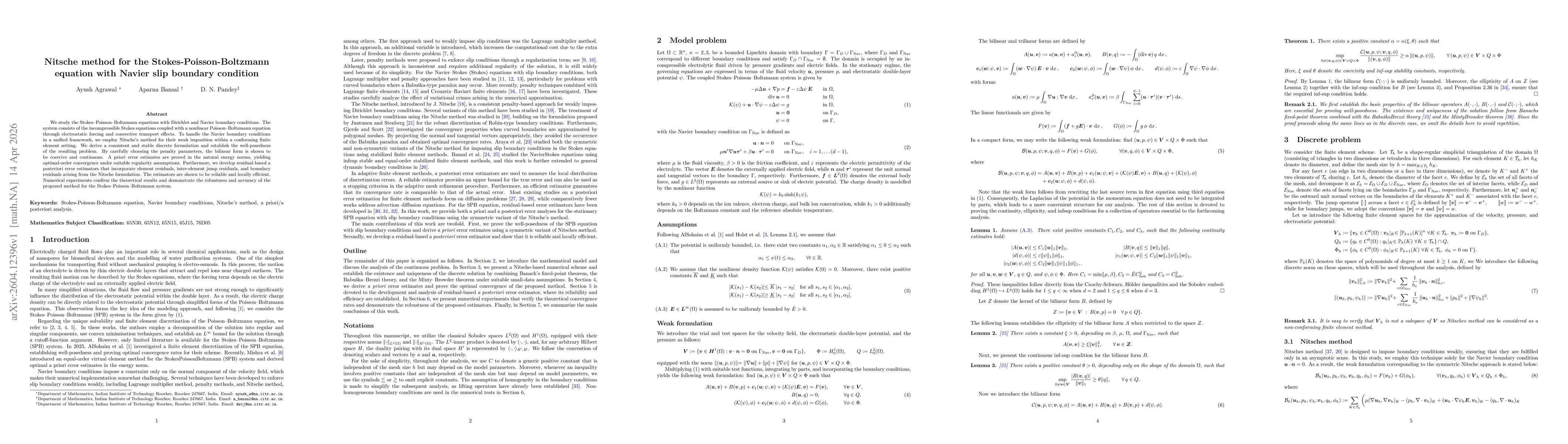 Thumbnail for Nitsche method for the Stokes-Poisson-Boltzmann equation with Navier slip boundary condition