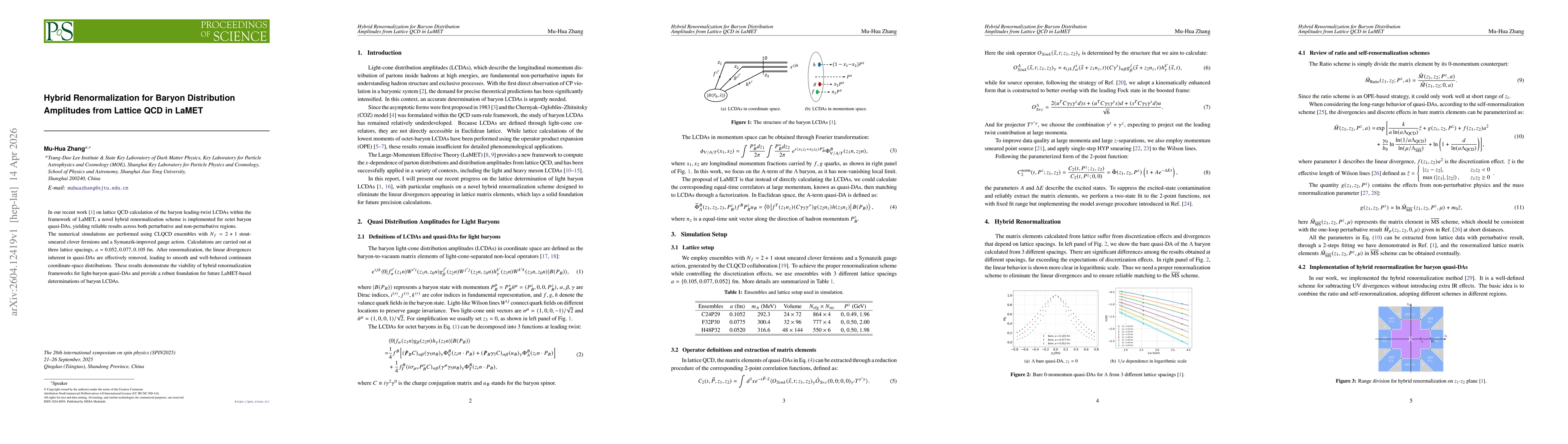 Thumbnail for Hybrid Renormalization for Baryon Distribution Amplitudes from Lattice QCD in LaMET