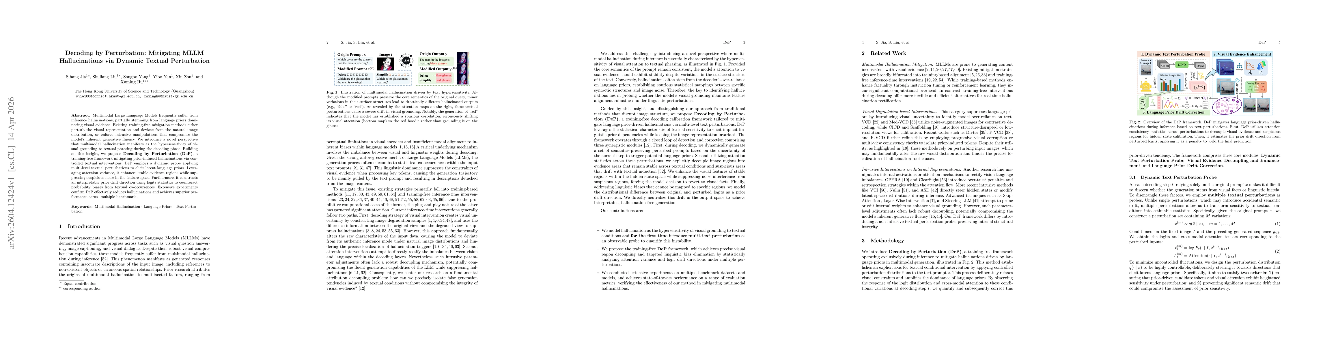 Thumbnail for Decoding by Perturbation: Mitigating MLLM Hallucinations via Dynamic Textual Perturbation