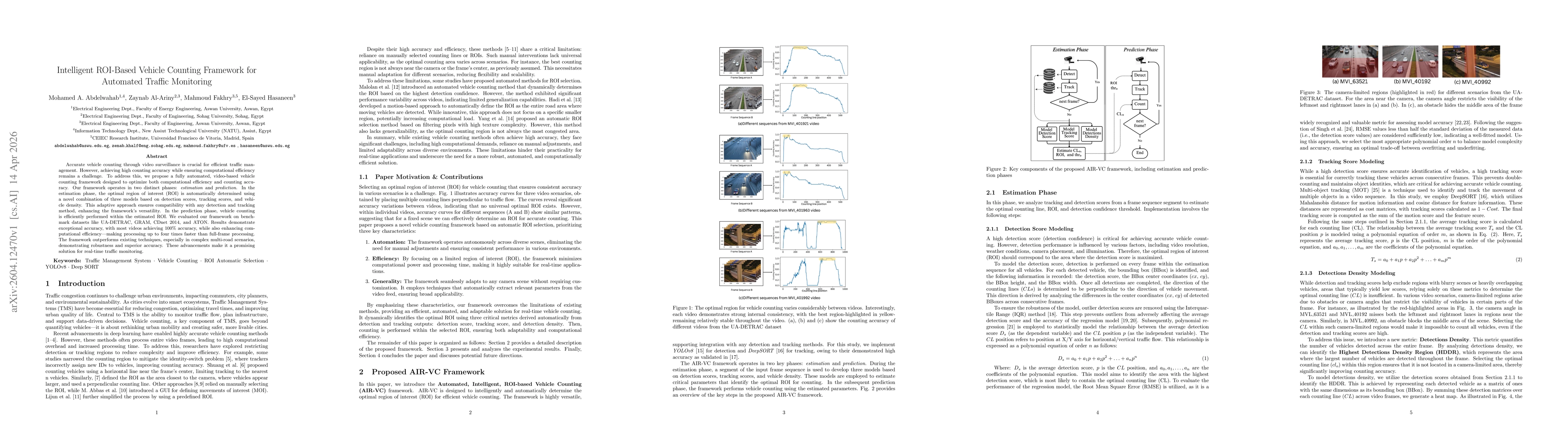 Thumbnail for Intelligent ROI-Based Vehicle Counting Framework for Automated Traffic Monitoring