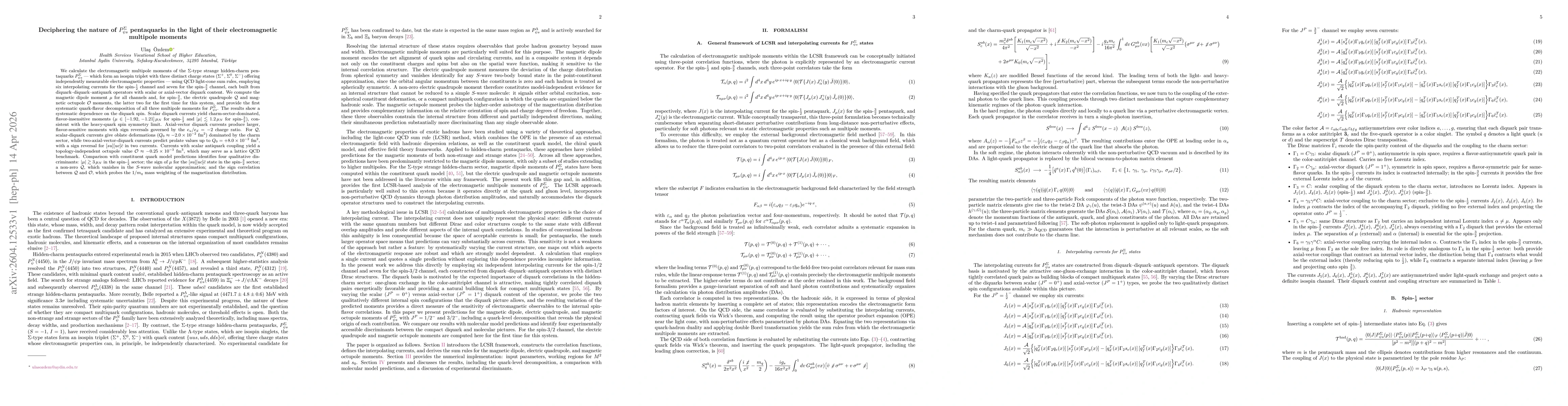 Thumbnail for Deciphering the nature of $P^Σ_{ψs}$ pentaquarks in the light of their electromagnetic multipole moments