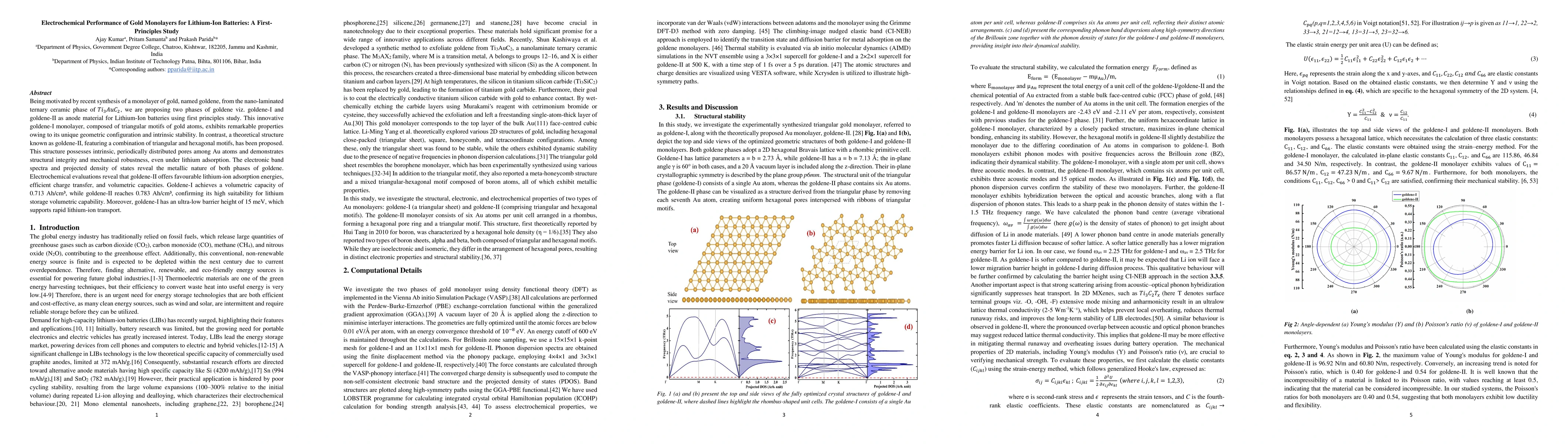Thumbnail for Electrochemical Performance of Gold Monolayers for Lithium-Ion Batteries: A First Principles Study