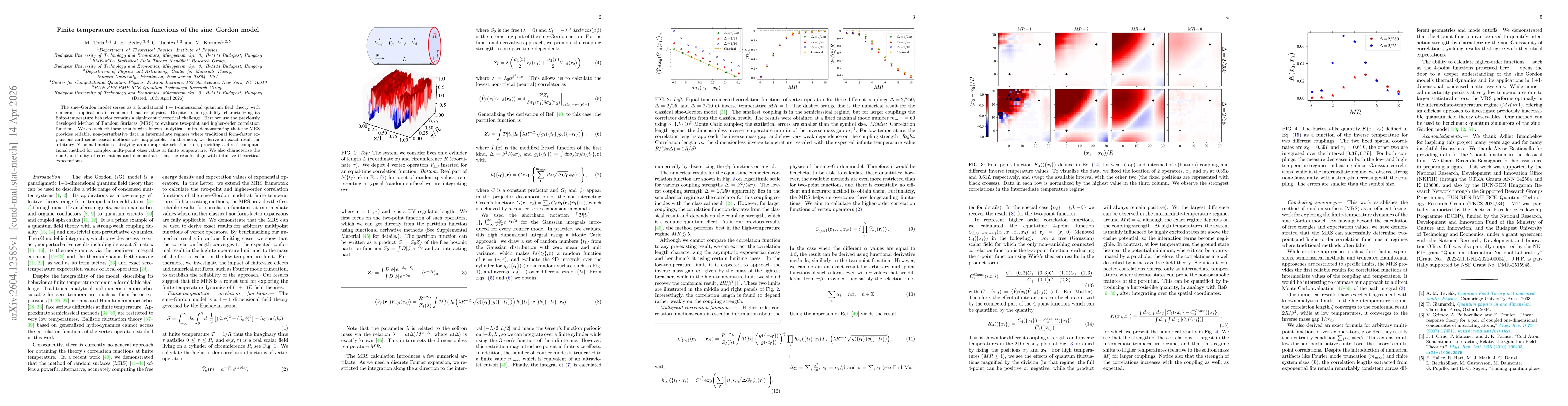 Thumbnail for Finite temperature correlation functions of the sine--Gordon model