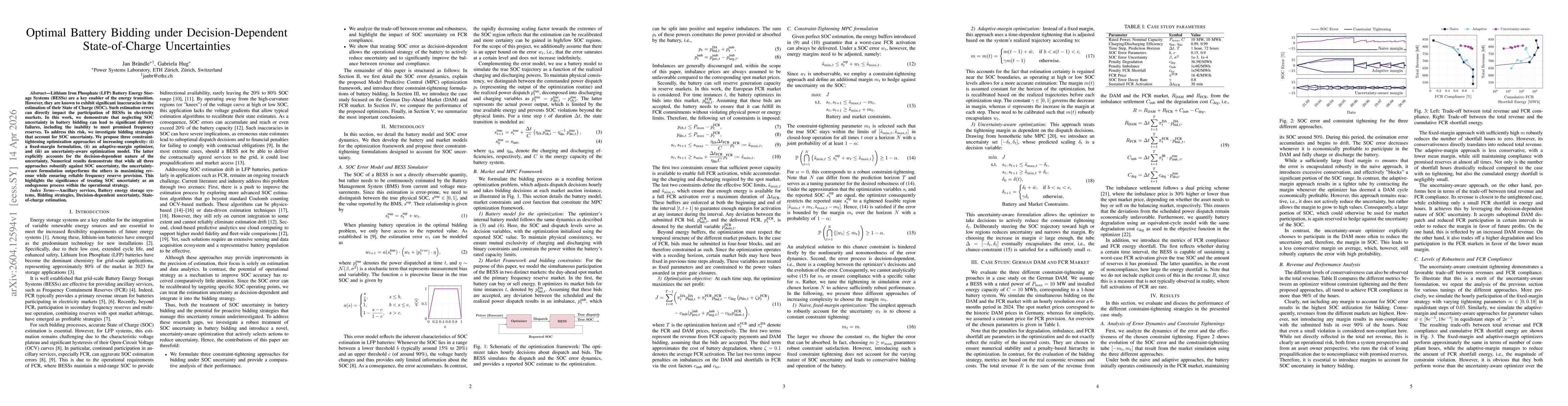Thumbnail for Optimal Battery Bidding under Decision-Dependent State-of-Charge Uncertainties