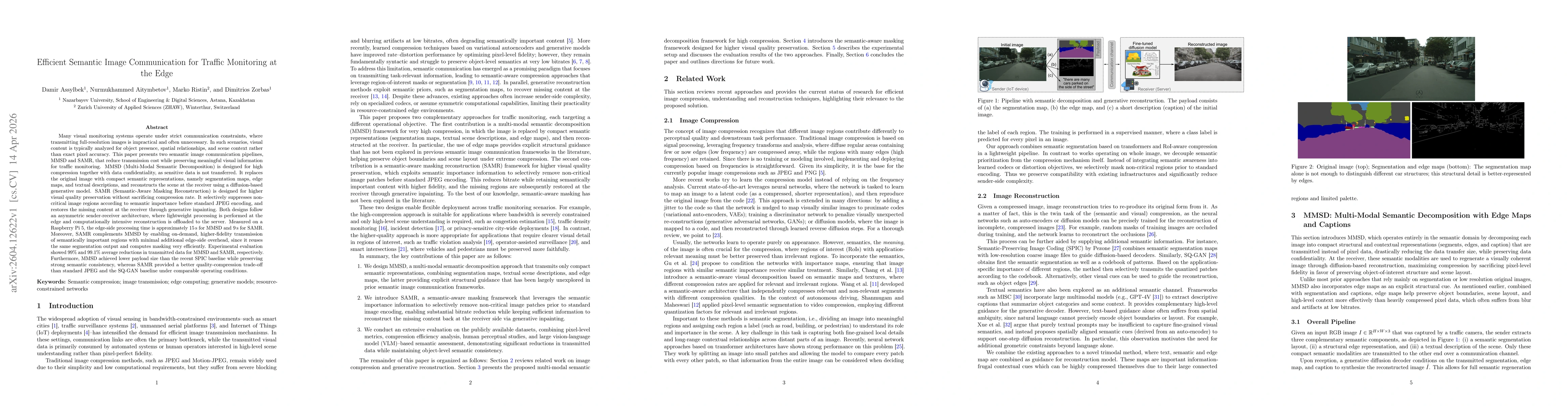 Thumbnail for Efficient Semantic Image Communication for Traffic Monitoring at the Edge