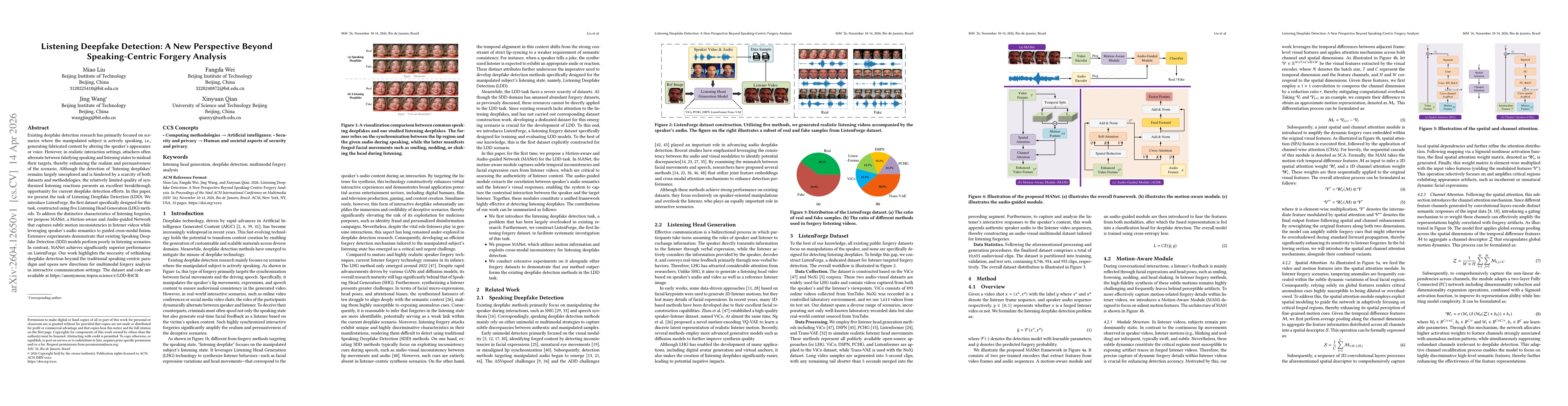 Thumbnail for Listening Deepfake Detection: A New Perspective Beyond Speaking-Centric Forgery Analysis