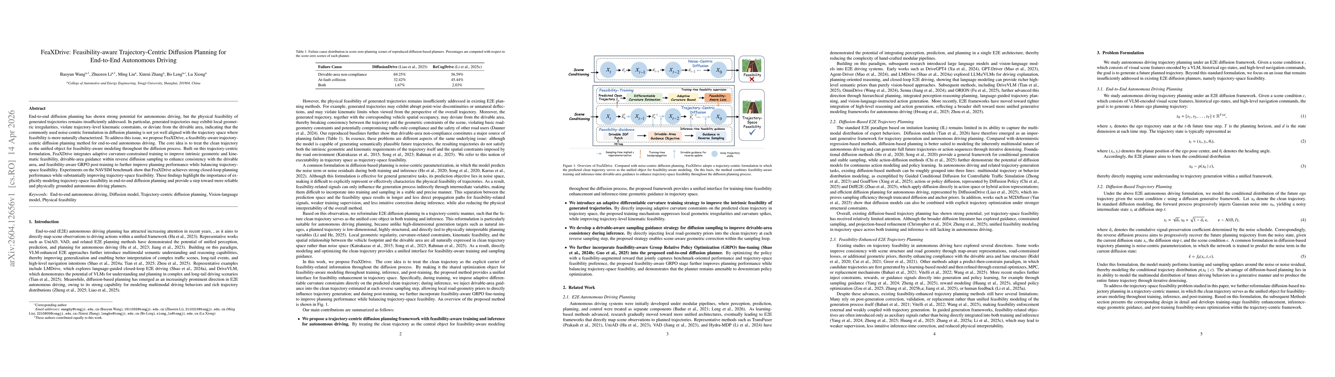 Thumbnail for FeaXDrive: Feasibility-aware Trajectory-Centric Diffusion Planning for End-to-End Autonomous Driving