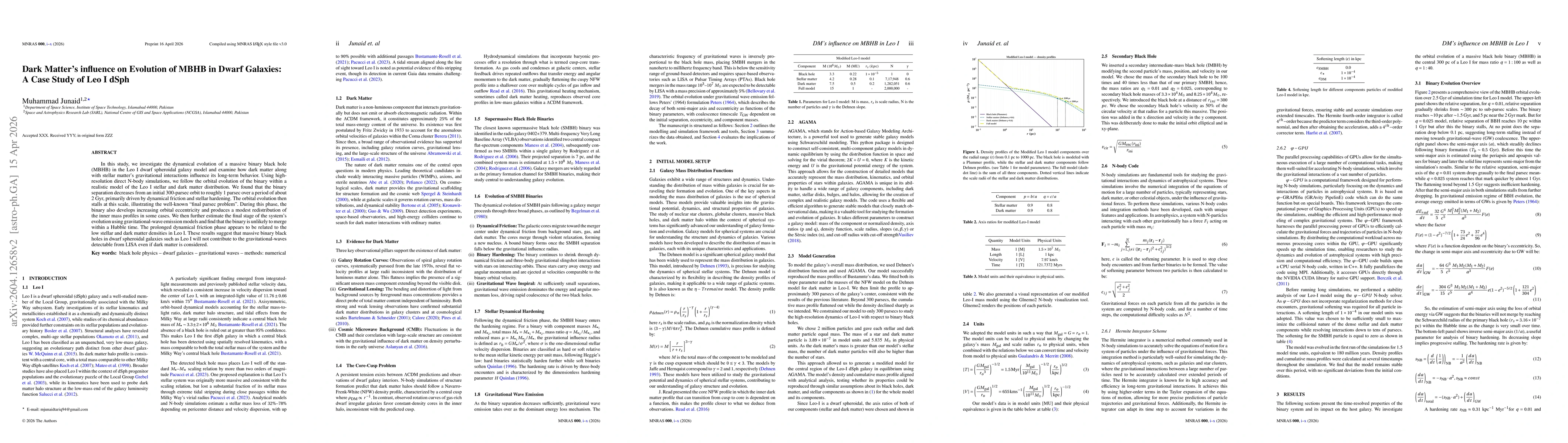 Thumbnail for Dark Matter's influence on Evolution of MBHB in Dwarf Galaxies: A Case Study of Leo I dSph