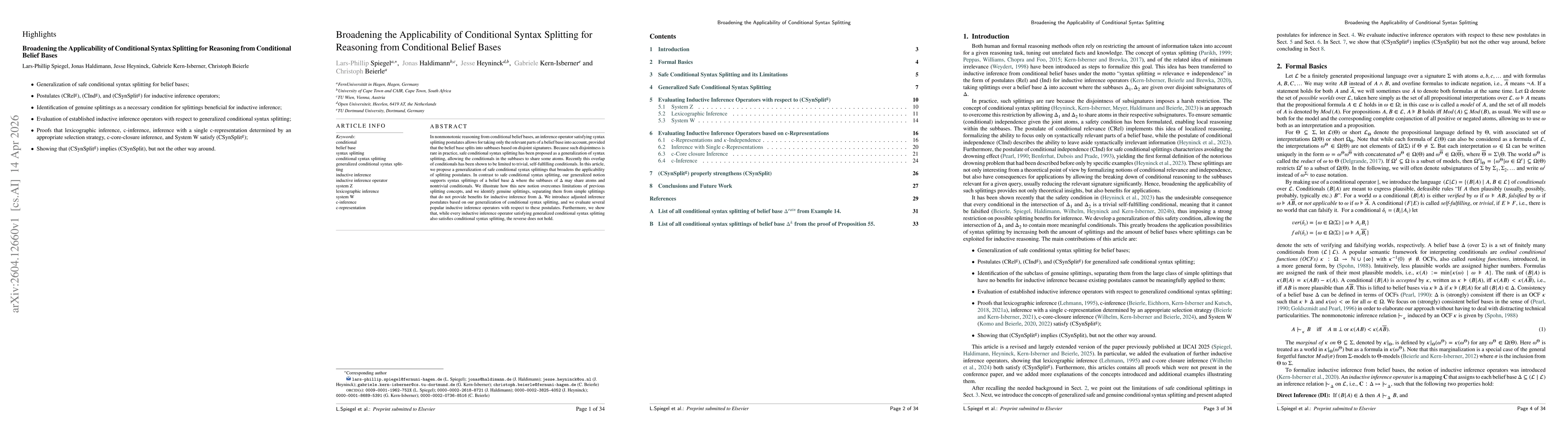 Thumbnail for Broadening the Applicability of Conditional Syntax Splitting for Reasoning from Conditional Belief Bases