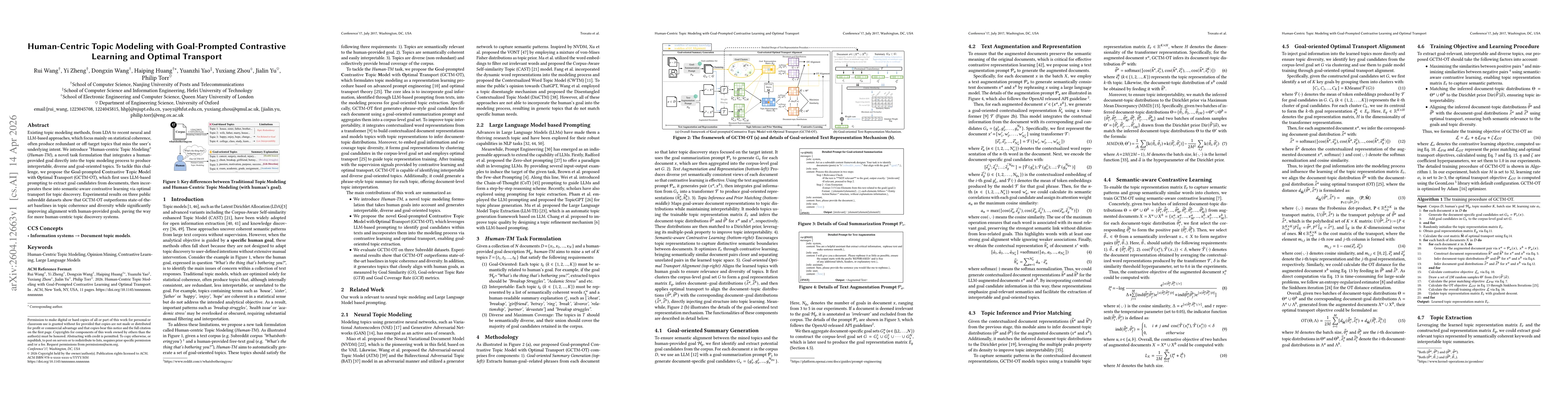 Thumbnail for Human-Centric Topic Modeling with Goal-Prompted Contrastive Learning and Optimal Transport